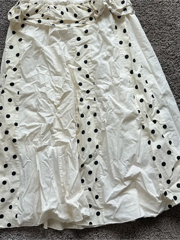 SHEIN White Maxi Dress with Black Polka Dots - Image 2