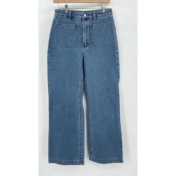 Rolla’s Sailor High Rise Wide Leg Jeans Women’s Sz 29 Blue Patch Pocket Spade - Image 3