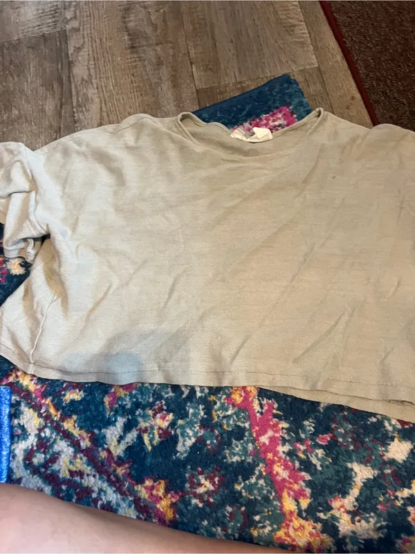 Parachute Women's Short-Sleeve Crewneck Top in Light Olive - Image 3