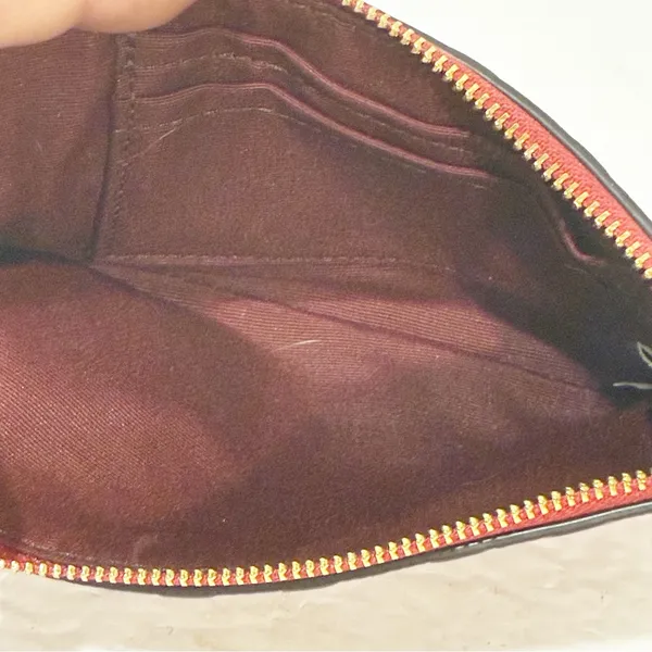 Coach Electric Red Leather Wristlet Corner‎ Zip Wristlet 67555 Wallet - Image 4
