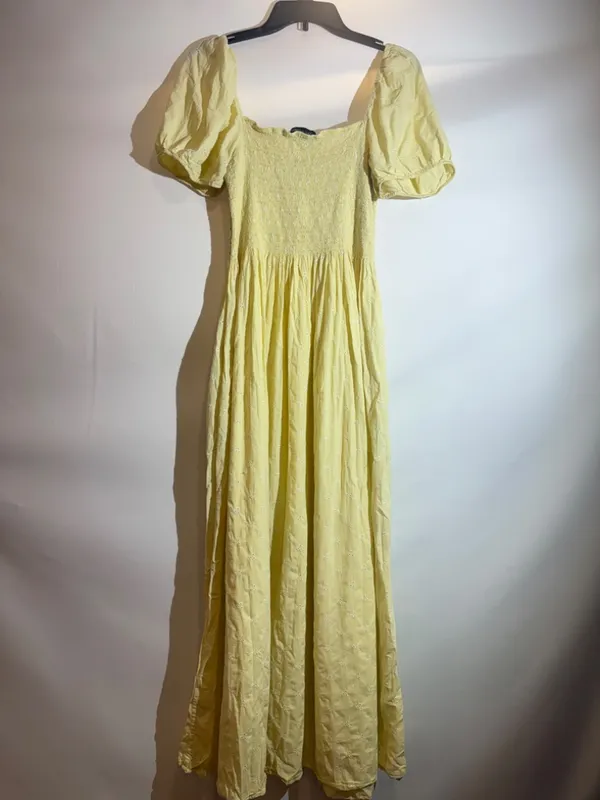 Anthropologie Solid & Striped Corinna Light Yellow Mini Dress Sleeveless Size XL - Image 2