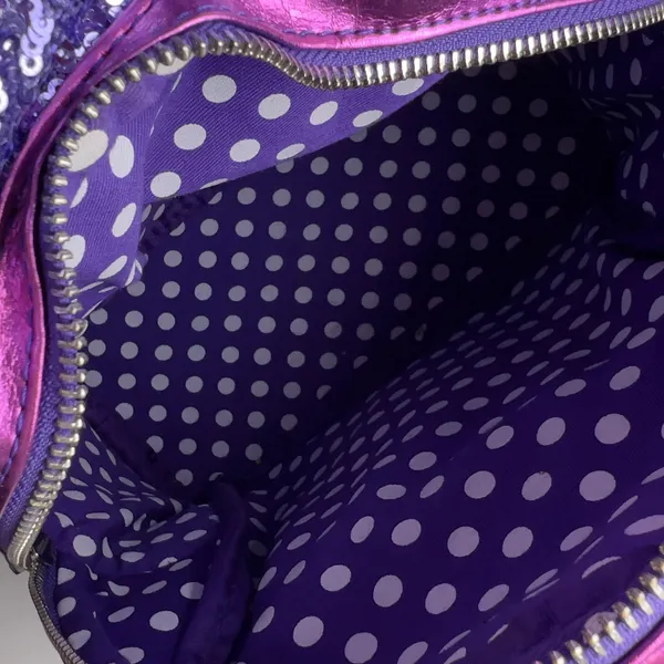 Disney Parks Loungefly‎ Purple Potion Minnie Ears Mini Backpack Sequin Metallic - Image 6