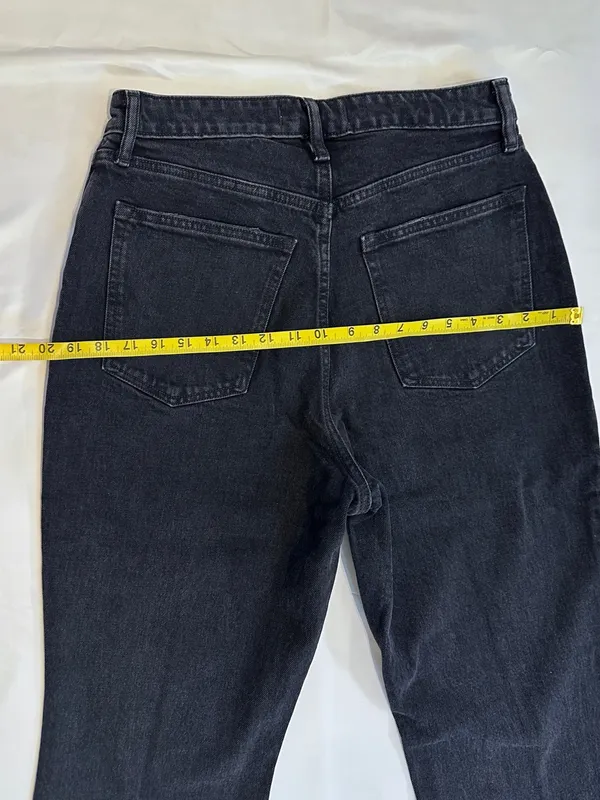 NWT Abercrombie & Fitch Curve Love HR Vintage Flare Jeans – Black Pintuck 30/10R - Image 14