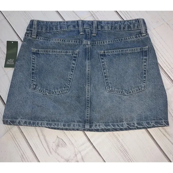 Wild Fable Denim Mini Skirt With Patches Women’s 8 NWT - Image 4