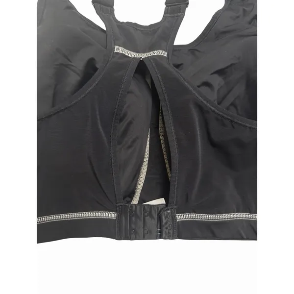 SYROKAN Full Coverage Sports Bras Racerback Wireless Size 36D Black Adjustable - Image 4