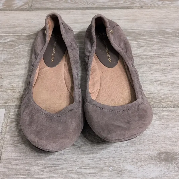 ANTONIO MELANI Brown Leather Prima Ballet Flats - Image 2