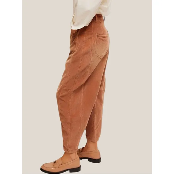 Free People Good Luck Cord Barrel Jeans Tan Brown Neutral Size 29 Corduroy - Image 6
