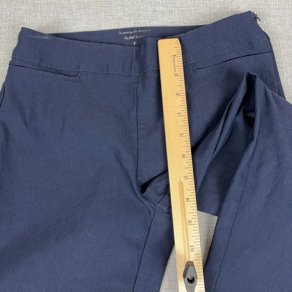 Tommy Bahama Pants Womens 0 Blue Ponte Dress Pants Side Zip Stretch Work - Image 6