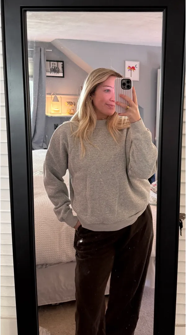 Grey Mockneck Sweatshirt - Image 2