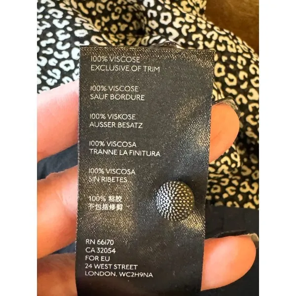 Maeve Anthropologie Black And White Leopard Print Carolyn Mini‎ Dress Size S - Image 13