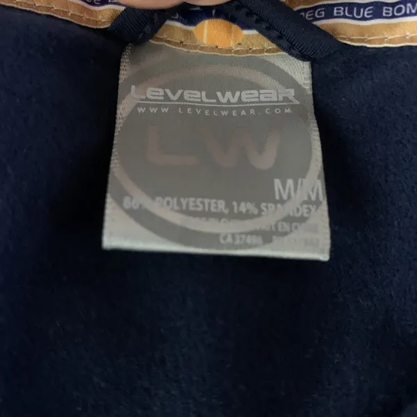 Levelwear Sweater Medium Blue Hooded Pullover Cozy‎ Athleisure Sport Streetwear - Image 7