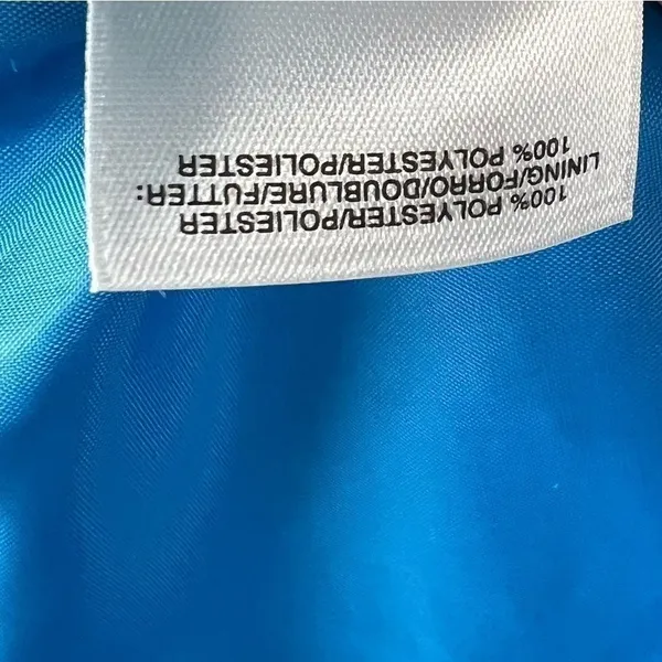 Kasper Blue Textured Open Front‎ Zip Pocket Jacket Size 8 - Image 6
