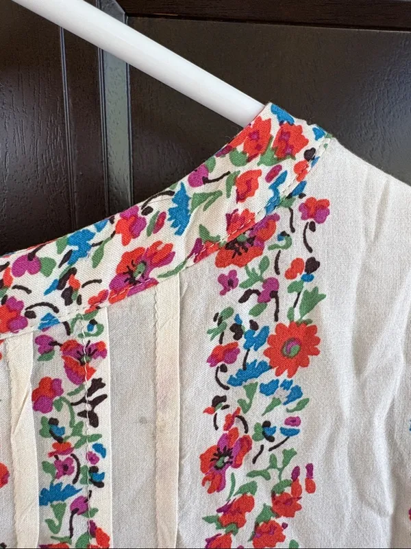 Anthropologie Maeve Hiver Floral Crochet Lace Panel Top Size 6 - Image 9