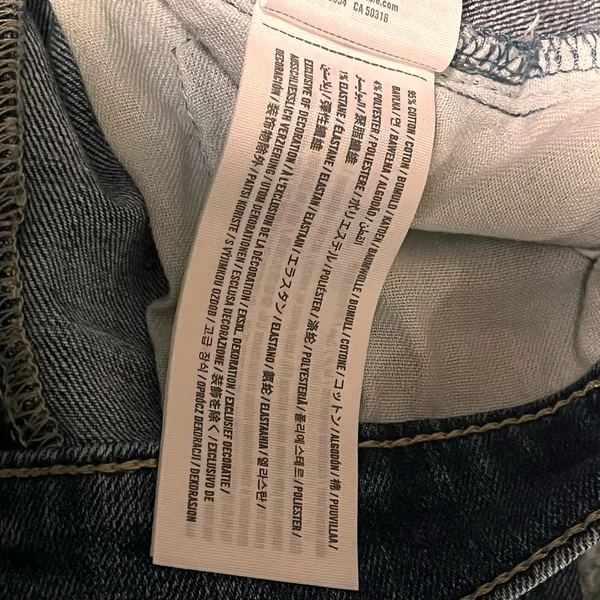 NWOT 31 W 32 L Abercrombie & Fitch Dark Blue Skinny Jeans 95% Cotton Streetwear - Image 6