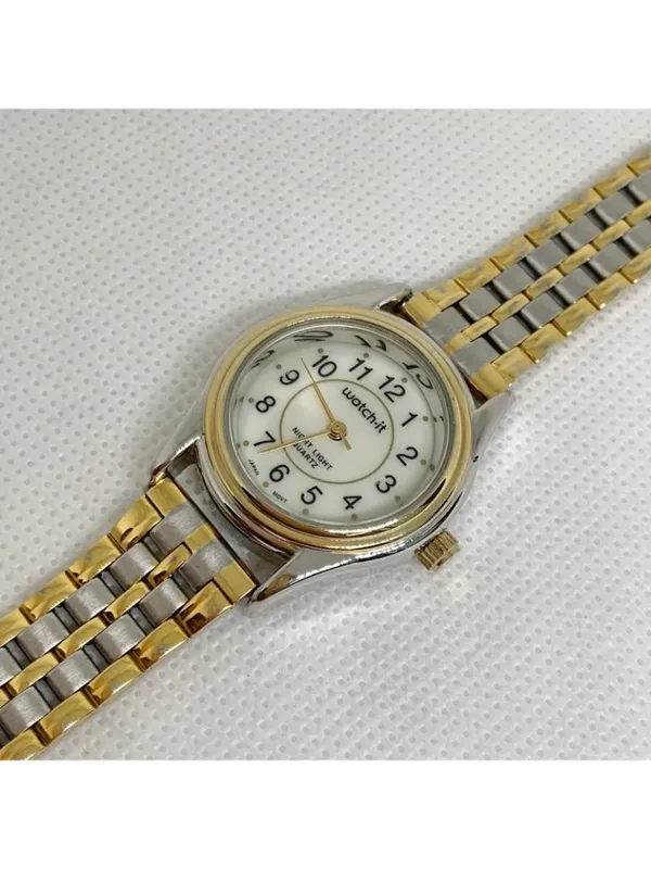 Vintage Advance watch-it women’s quartz watch two tone 23mm adjustable running - Image 3