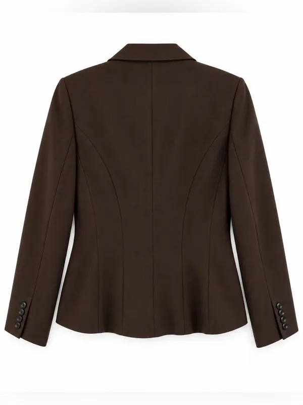Ann Taylor Petites Women’s 6P Brown Blazer 3 Button Tailored Career Jacket - Image 4