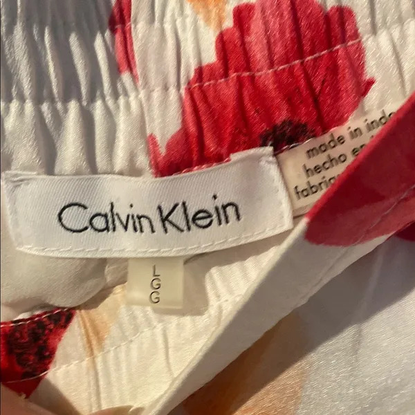 Calvin Klein Red and Orange Wide Leg Lounge Pants - Image 3
