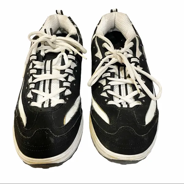 Skechers Size 9 Fitness Shapeups Y2K Black White Womens Sneakers‎ - Image 3