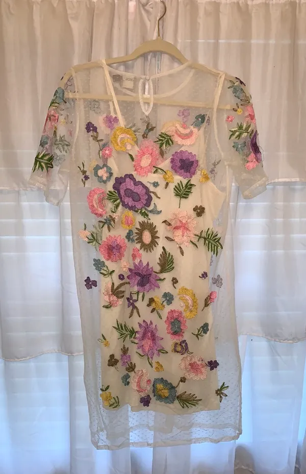 ASOS white floral dress - Image 2