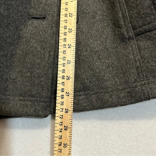 American Eagle Womens Pea Coat Wool Double Breasted Grey Size L - Image 6