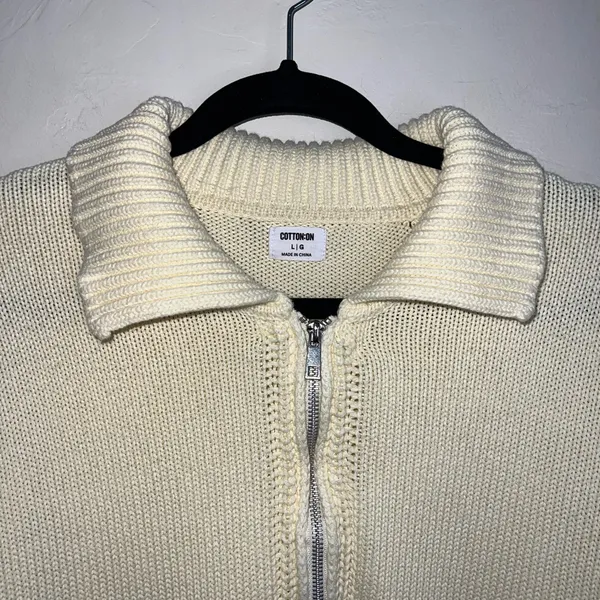 Cotton On Butter Yellow Half-Zip Collar Sweater - womens Large‎ - Image 2
