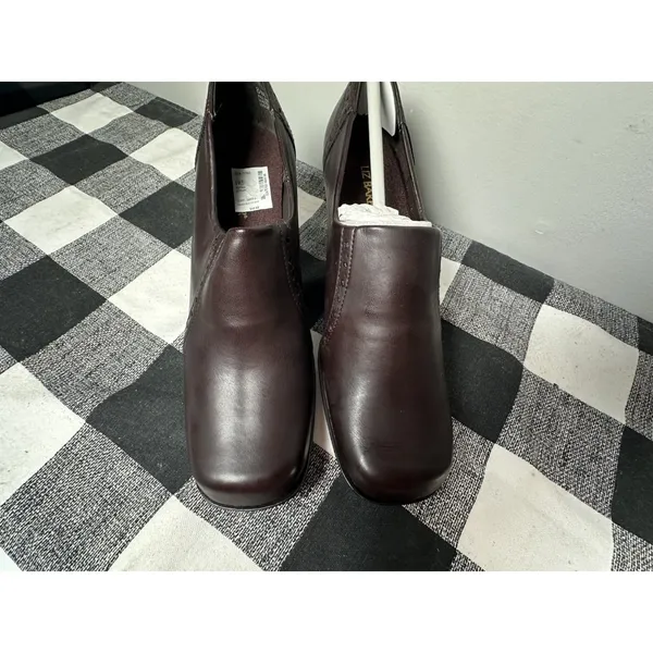 New Liz Baker Shoes Womens 8 M Slip On Pumps‎ Brown Heels Rounded Square Toe - Image 16
