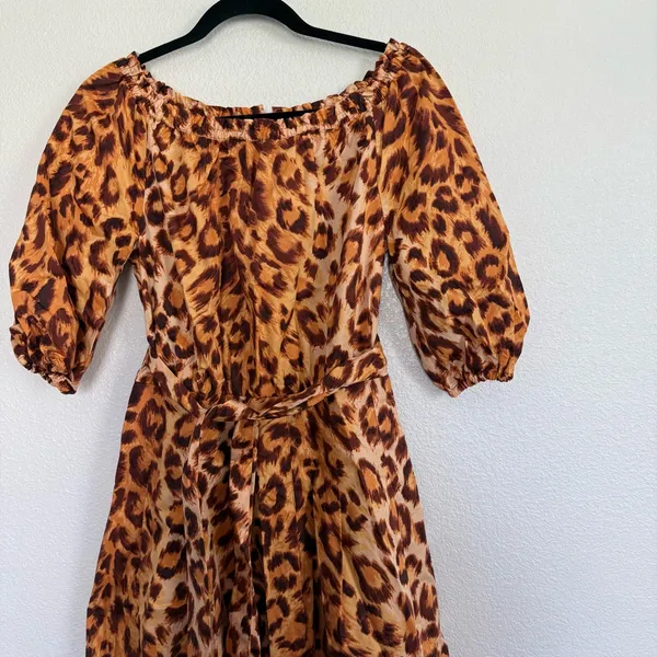 Kate Spade Panthera Cheetah Print Midi Dress 4 - Image 3