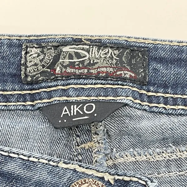 Silver Jeans Aiko Mid Boot Women 27 Low Rise Super Stretch Western Rodeo Country - Image 10