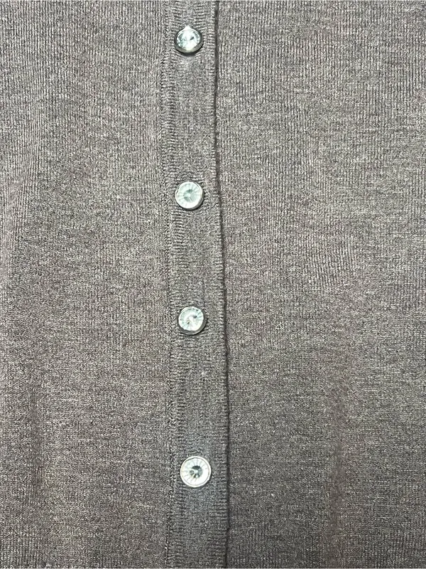 Vila Milano Heather Mink Wool Blend Rhinestone Button Cardigan Women's M NWT - Image 4