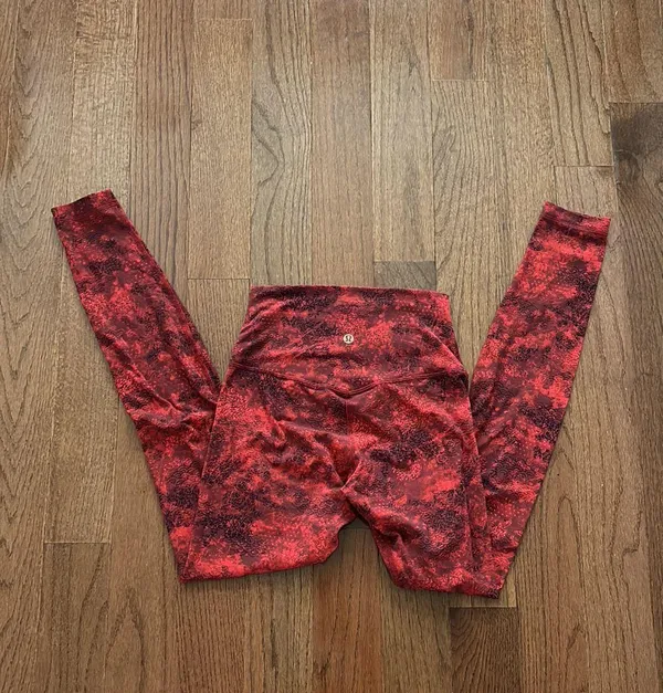 Lululemon Align Pant 28" *Lunar New Year Intricate Oasis Love Red Multi size 4 - Image 3