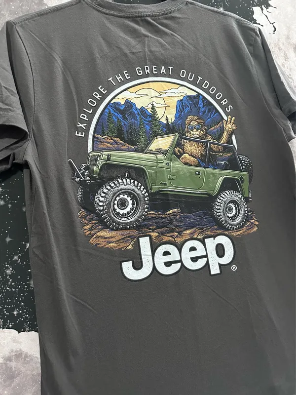 Jeep Trucks Bigfoot Sasquatch Graphic Shirt - Image 3