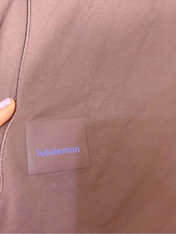 Lululemon Tech Fleece 1/4 Zip Pullover Brown Purple Size 2 Thumbholes - Image 10