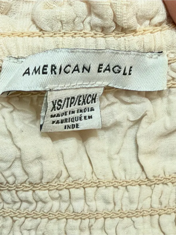 American Eagle Outfitters Women’s Boho Smocked Long Sleeve Mini Dress Size XS - Image 4