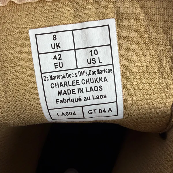 Dr. Martens Charlee Chukka Boots Parchment Beige Milled Nubuck Women US‎ 10 UK 8 - Image 12