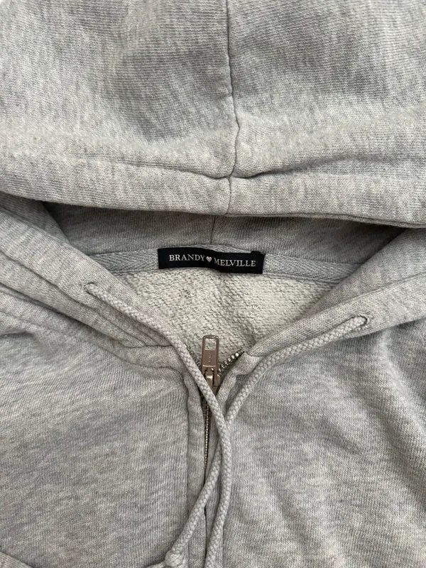 Brandy Melville Jacket Zip-Up Cropped - Image 3