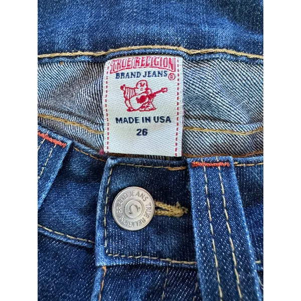 Vintage ‘00s True Religion Billy Dark Wash Low Rise Jeans Size 26 Made in U.S.A. - Image 7
