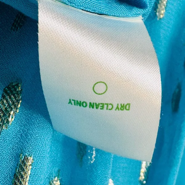 Lilly Pulitzer CeeCee Turquoise Oasis Metallic Off-Shoulder Blouse Shirt Top - Image 11