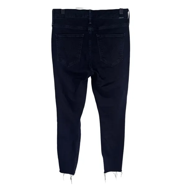 Mother The Pixie Ankle Fray Jeans Holding Hands Dark Wash Button Fly Size 27 - Image 8