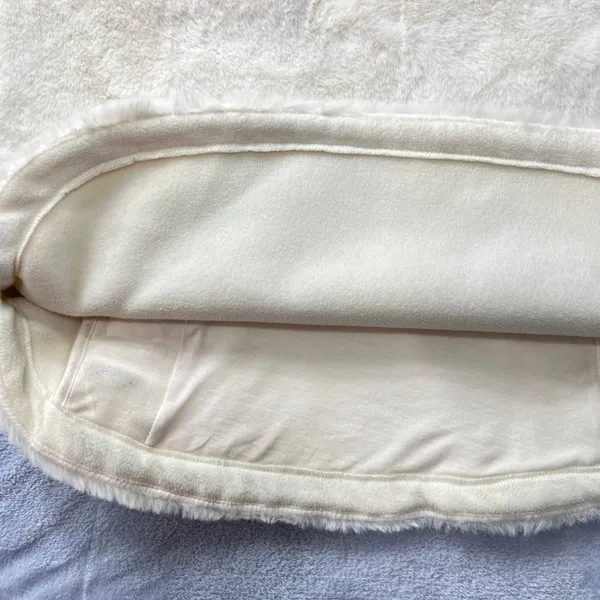 Abercrombie Fitch Women's‎ Sherpa Fleece 1/4 Zip PulloverJacket Cream Size Small - Image 7