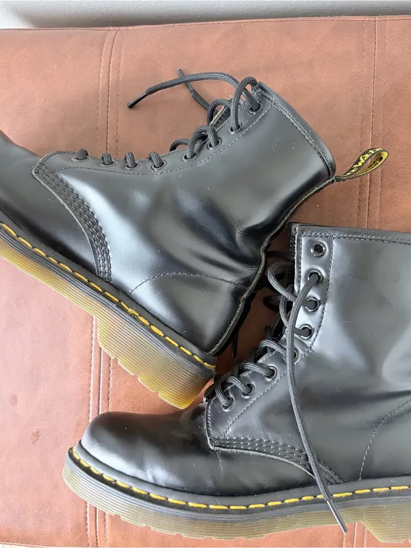 Dr. Martens 1460 Smooth Leather Lace Up Boots Black Women’s Size 7 US - Image 9