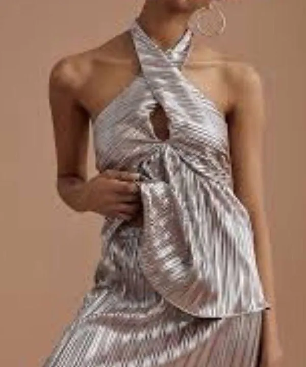 Anthropologie shimmer V Neck Tank Size Large - Image 2