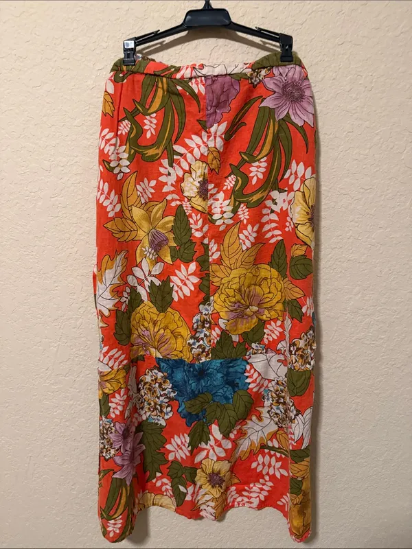 FARM Rio Floral Multicolor Maxi Skirt — Orange, Pink, Yellow, Green - Image 2
