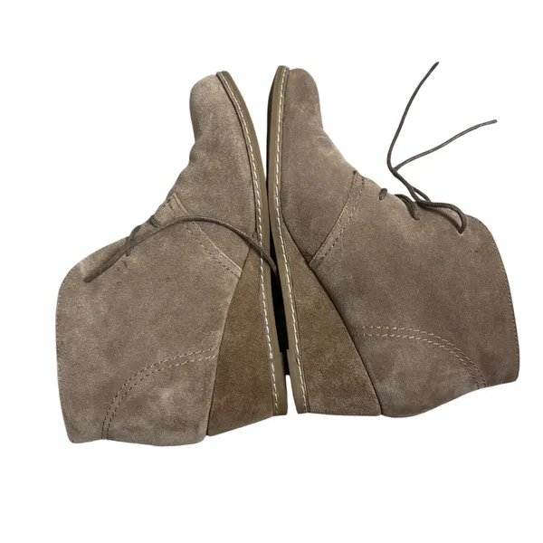 Björndal Rachel Wedge Ankle‎ Suede Boot Bootie Size 8 Tan Camel Neutral Comfort - Image 4