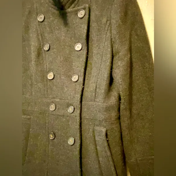 J. Crew Stadium Cloth by Nello Gori Black/Gray Peacoat - Image 5