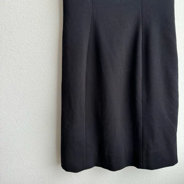 Anthropologie Postmark Dress 00 Black Cut Collar Peter Pan Retro Pin Up Cochette - Image 4