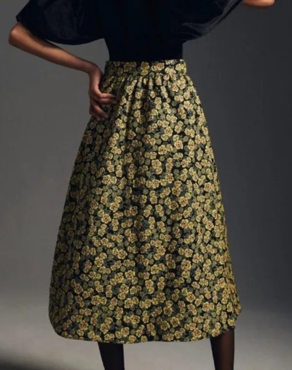 Anthropologie Maeve Brocade Maxi Skirt Size 4 - Image 3