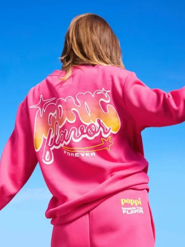 Poppi x Target Size Large (L) Women's Pink Poppi Graphic Pullover Sweatshirt wit - Image 2