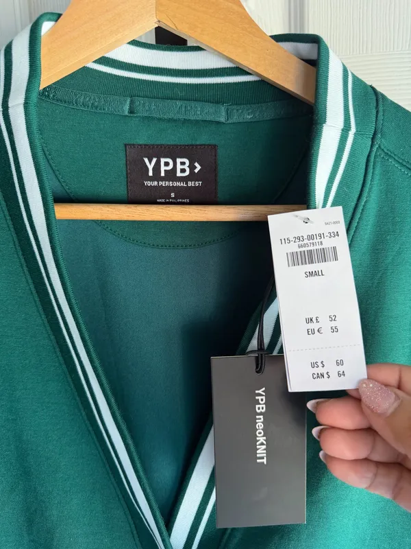 NWT Abercrombie & Fitch YPB Active Cardigan Sweater Green Women's Size: S - Image 4