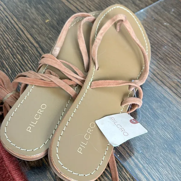 Anthropologie Pilcro Tie-Up Thong Sandals - Image 4