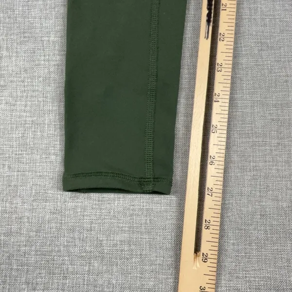 Alo Yoga High Waist Moto Leggings Womens XS Olive Green Pintuck Mesh 27" - Image 5